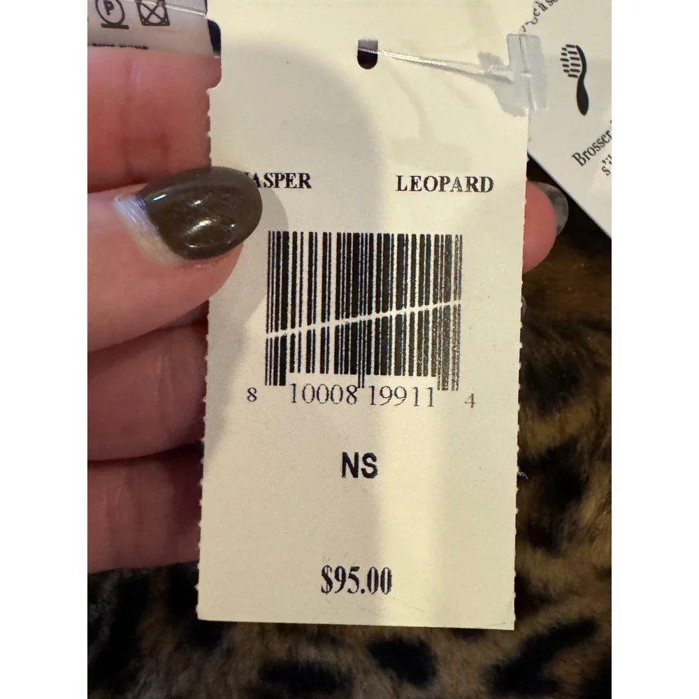 Apparis Scarf Jasper Leopard Print Faux Fur Trendy‎ Outerwear Outdoor Chic NWT